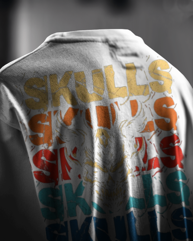 SKULLS WHITE TSHIRT