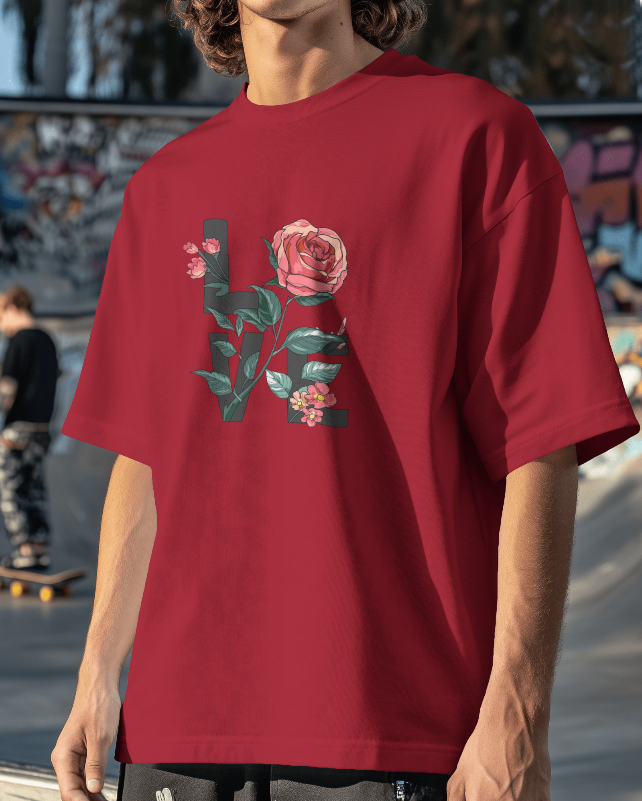 ROSE LOVE REGULAR RED TEE