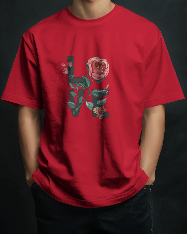 ROSE LOVE REGULAR RED TEE