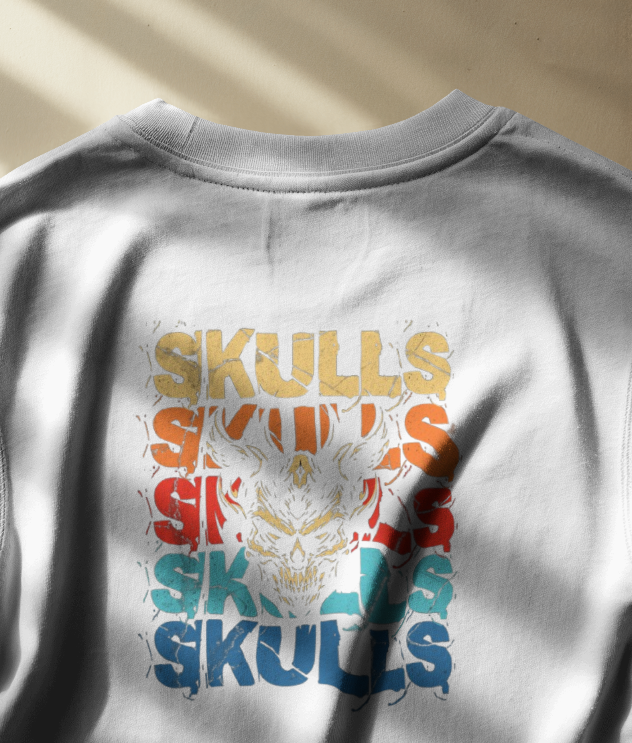 SKULLS WHITE TSHIRT