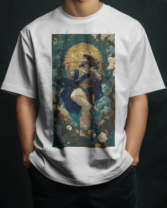 KRISHNA THEME REGULAR WHITE TEE