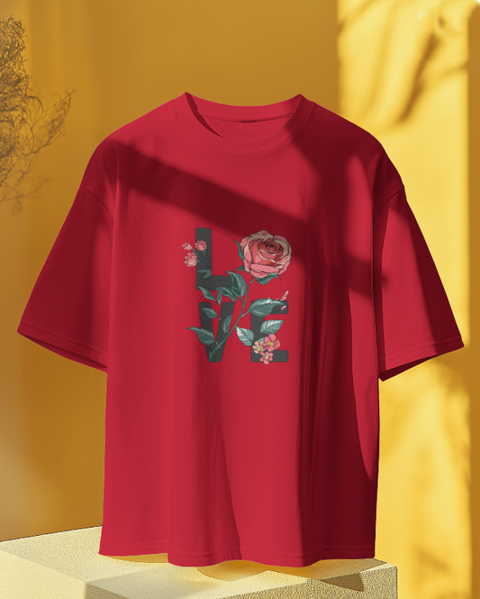 ROSE LOVE REGULAR RED TEE