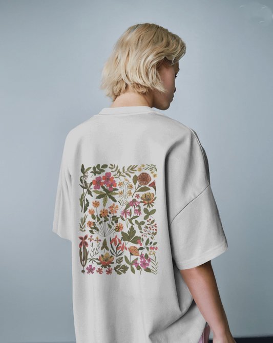 Unisex FLOWER WHITE TSHIRT
