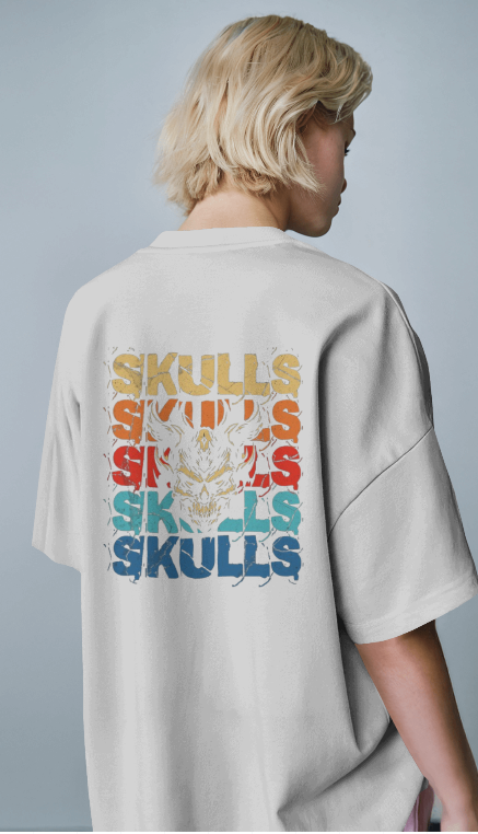 SKULLS WHITE TSHIRT