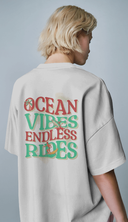 OCEAN VIBES WHITE TSHIRT